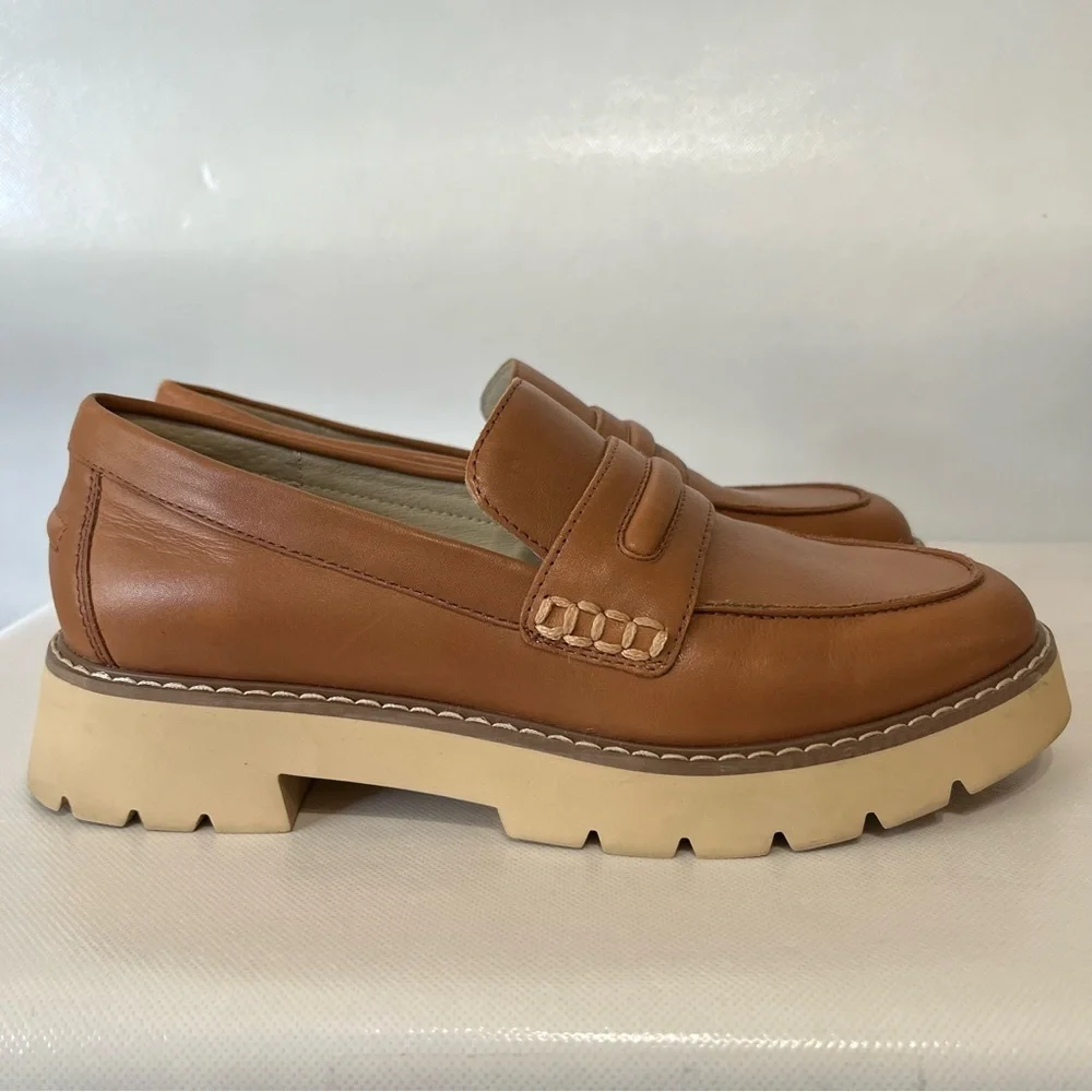 Sanctuary Westside Loafers Brown Leather Chunky Sole